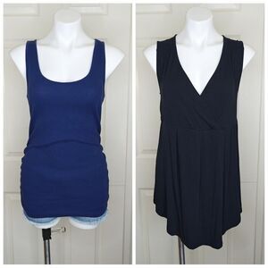Pair of Old Navy and Liz Lange maternity sleeveless tops sz M